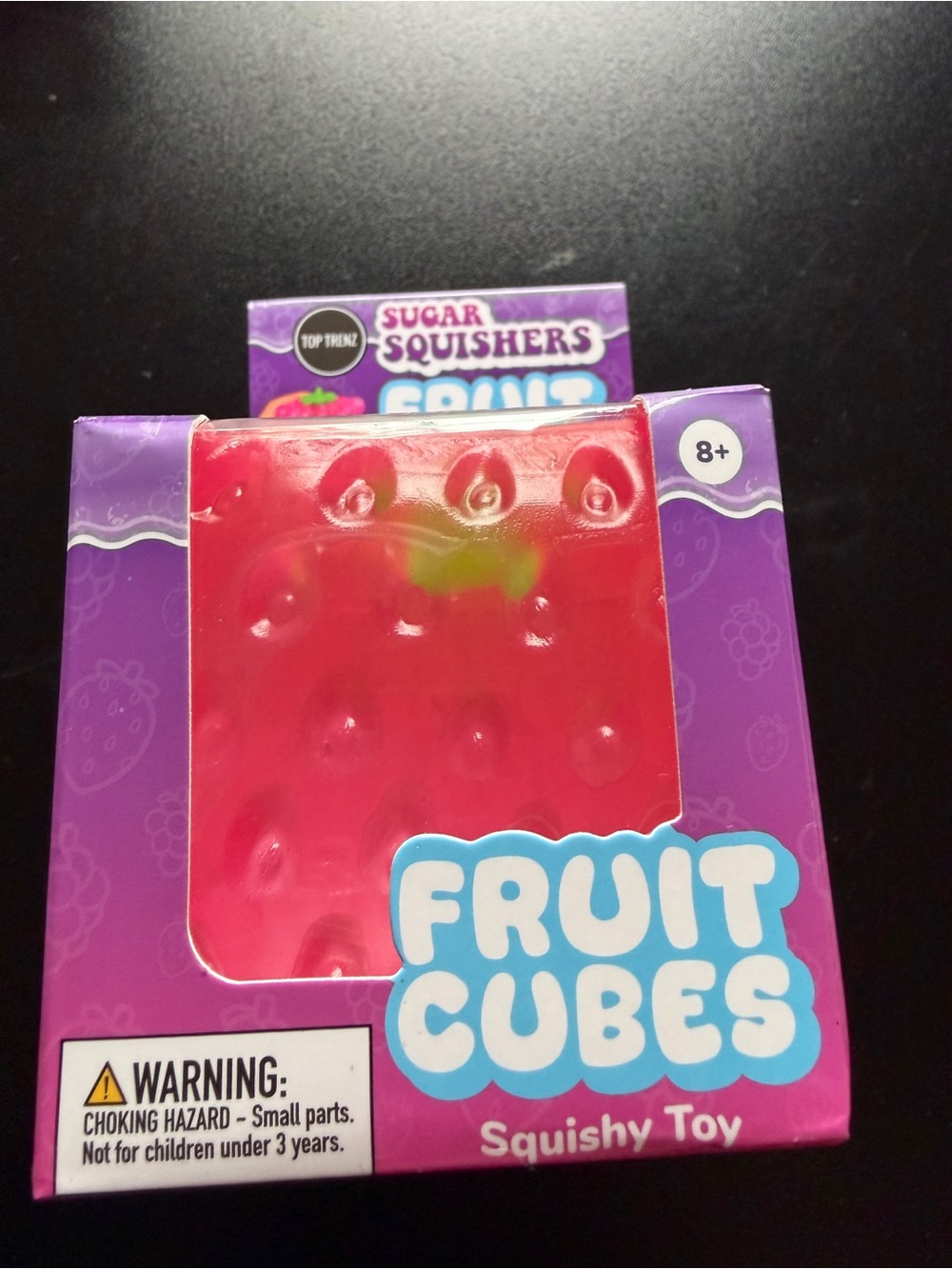 Squishy Top Trenz Super Duper Sugar Squisher Berry Seed Fruit Cube Pink Toy New
